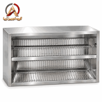 کابینت دیواری استیل آبچکان دار دو طبقه 